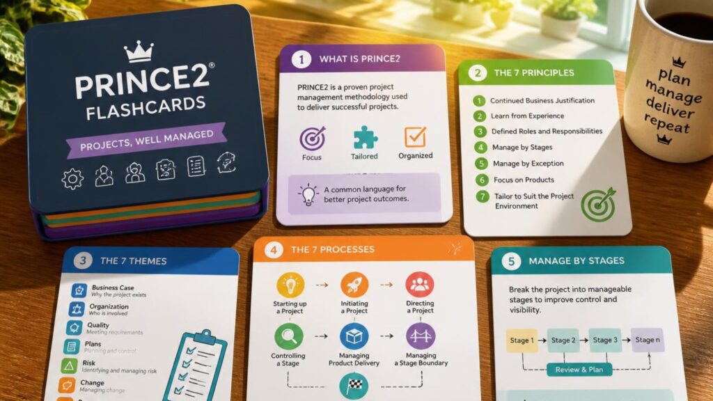 Landing page hero photo for Prince2 Foundation flashcards.