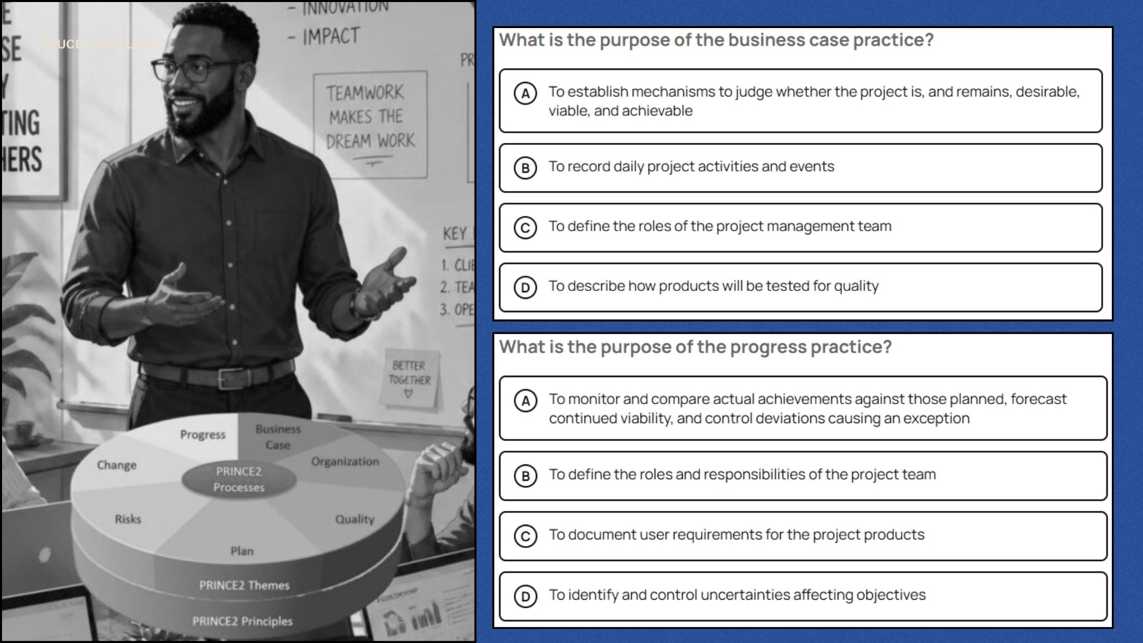 Free project management practice quizzes